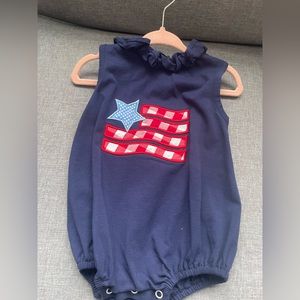 Stitchy Fish Flag Appliqué Bubble- 9 Months